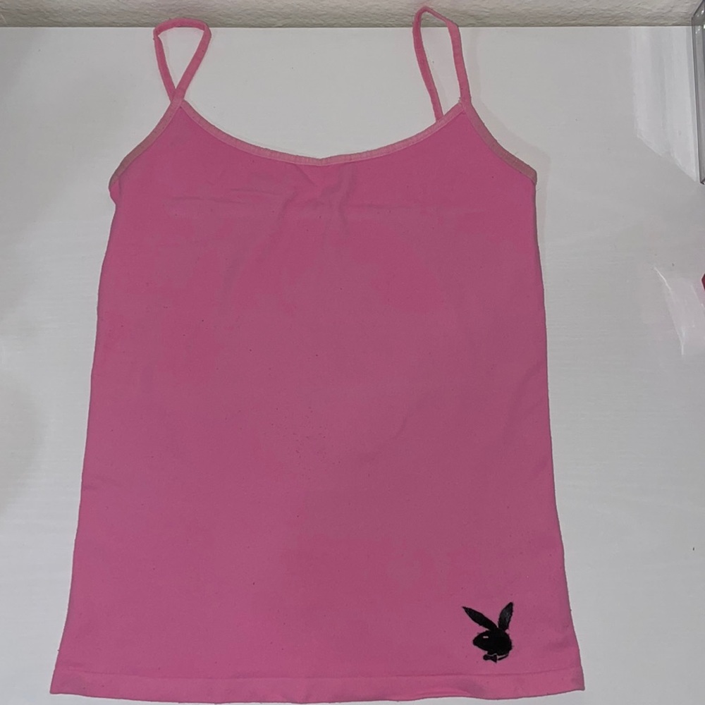 Playboy Tank Top Shirt y2k Barbie Pink